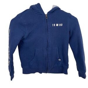 Lucky Brand Kids‎ Blue Sherpa Lined Full Zip Hoodie Sweatshirt 1990 Size 7/8 S